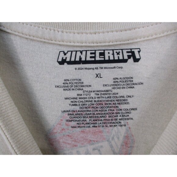 Minecraft Tnt Creeper Gaming Graphic Tee Shirt size XL - Picture 3 of 8